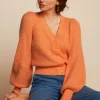 Best Sale King Louie Farfalle V Cardi In Mock Oranje