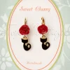 Fashion Sweet Cherry Fijne Kattenoorbellen In Goud