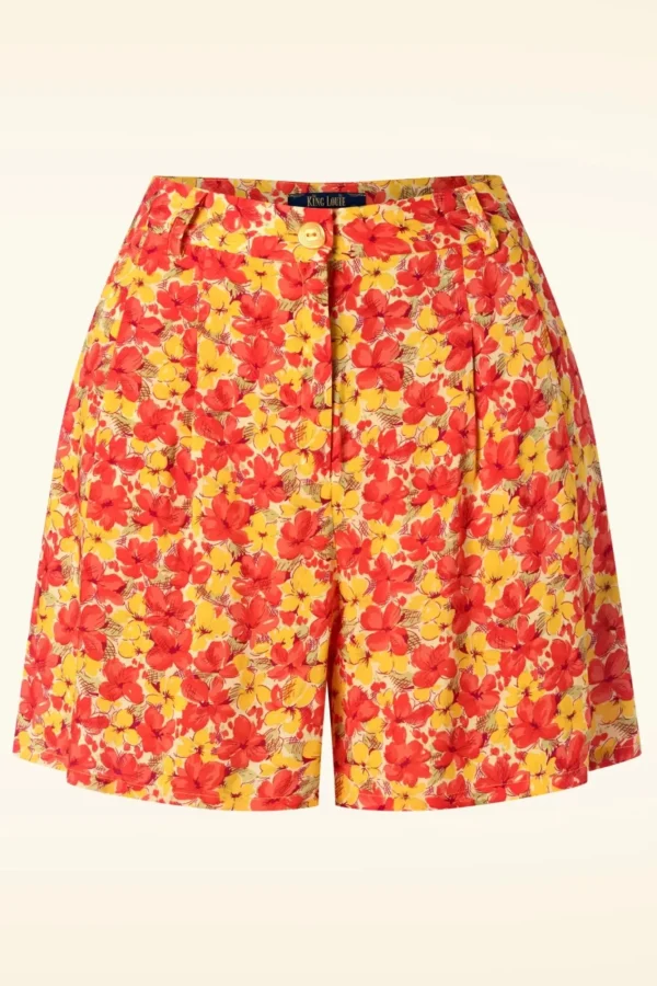 Shop King Louie Fintan Doree Shorts In Fiesta Rood