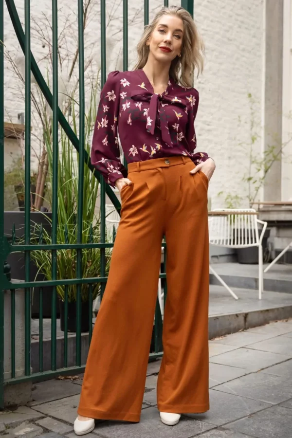 Discount King Louie Fintan Milano Crepe Pantalon In Karamel