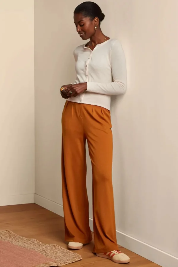 Discount King Louie Fintan Milano Crepe Pantalon In Karamel