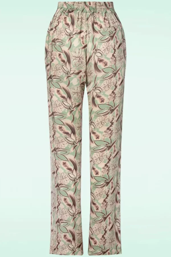 Best Sale 20to Fiora Floral Broek In Zacht Groen