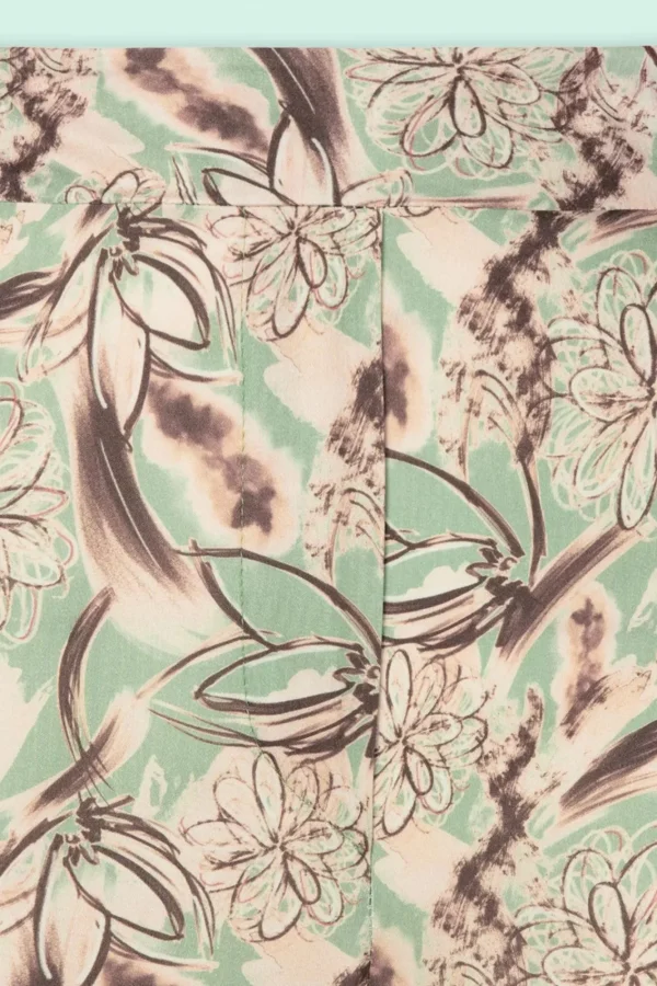 Best Sale 20to Fiora Floral Broek In Zacht Groen