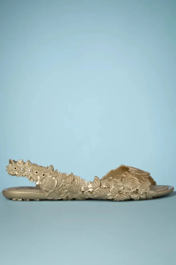 New Sunies Flexi Butterfly Flipflop Sandalen In Goud
