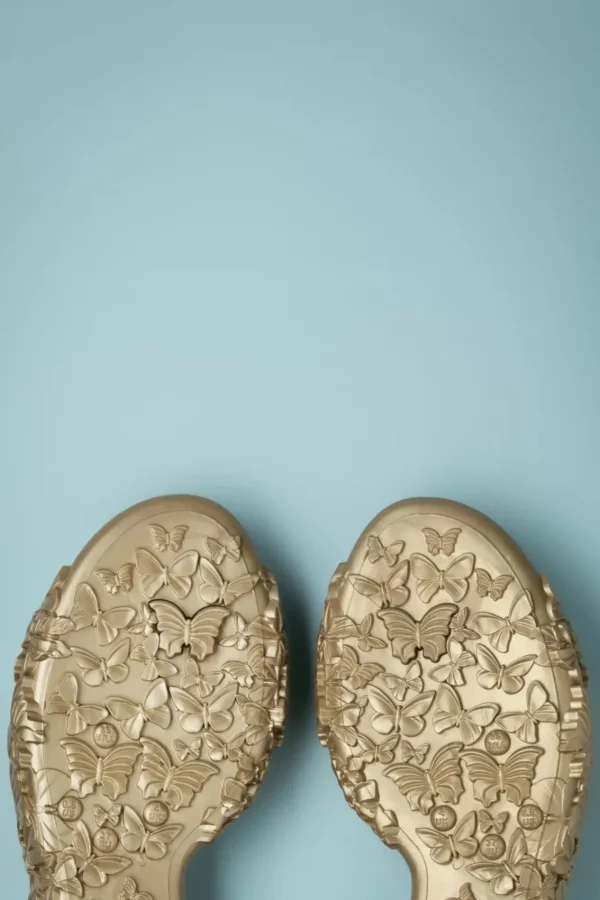 New Sunies Flexi Butterfly Flipflop Sandalen In Goud