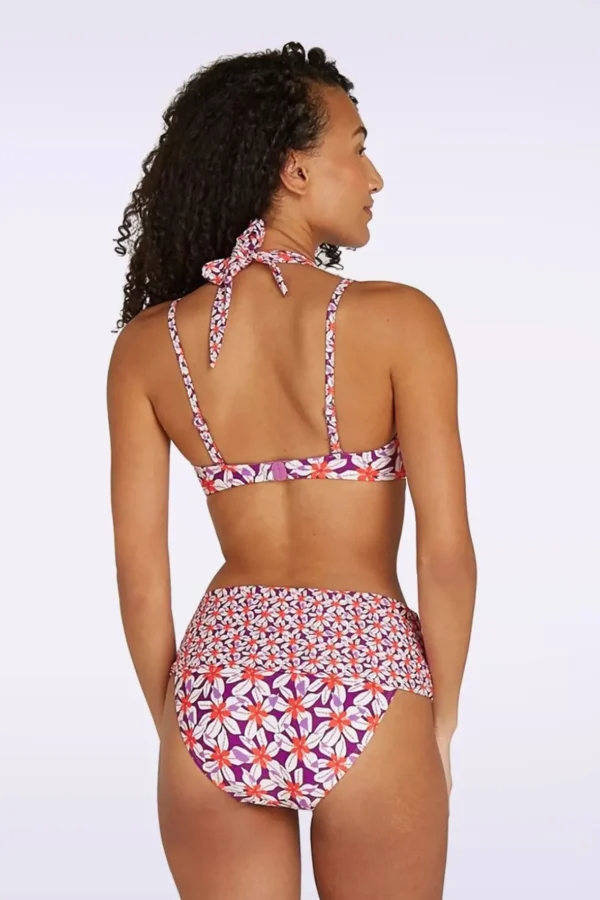 Flash Sale TC Beach Flipover Summer Flowers Bikinibroekje In Paars