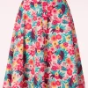 Cheap Vixen Floral Cat Flare Rok In Multi