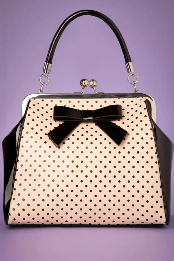 Flash Sale Banned Retro Frances Polka Star Tas In Zwart En Blush