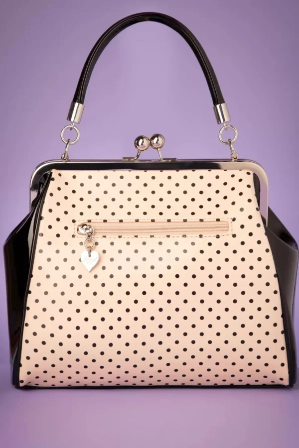 Flash Sale Banned Retro Frances Polka Star Tas In Zwart En Blush