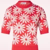 Outlet Compania Fantastica Freya Flower Jumper In Rood