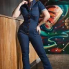 Sale Rock-a-Booty Gloria Lee Jumpsuit In Denimblauw