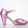 Fashion Chelsea Crew Goldie Mary Jane Pumps In Paars Metallic