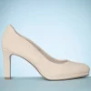 Discount Tamaris Grazia Suede Pumps In Havermelkbeige