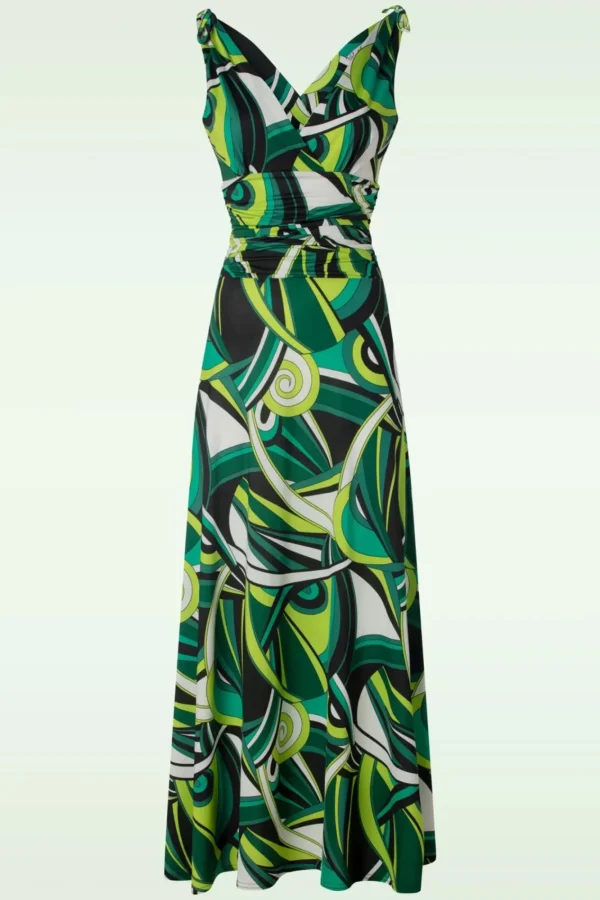 Hot Vintage Chic for Topvintage Grecian Maxi Jurk In Groen