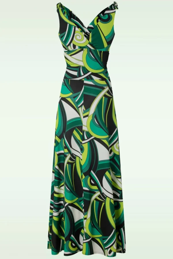 Hot Vintage Chic for Topvintage Grecian Maxi Jurk In Groen