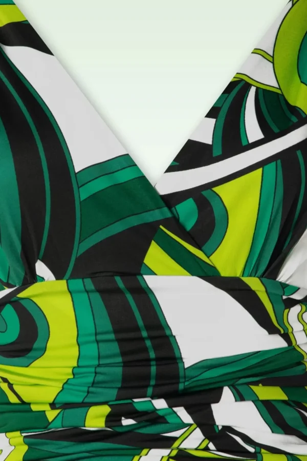 Hot Vintage Chic for Topvintage Grecian Maxi Jurk In Groen