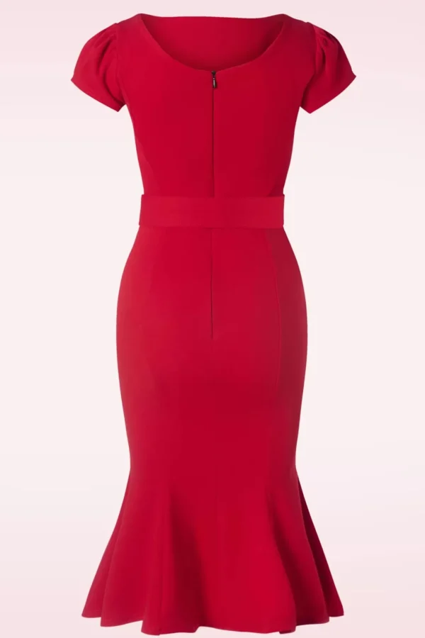 New Vintage Chic for Topvintage Gwen Pencil Dress In Red