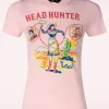 Hot Queen Kerosin Head Hunter T-Shirt In Roze