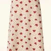 Clearance Vixen Heart Polka Dot Midi Rok In Creme