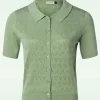 Online Banned Retro Heart Waves Cardigan In Groen