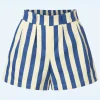 Discount Louche Hilton Deck Gestreepte Shorts In Wit En Blauw