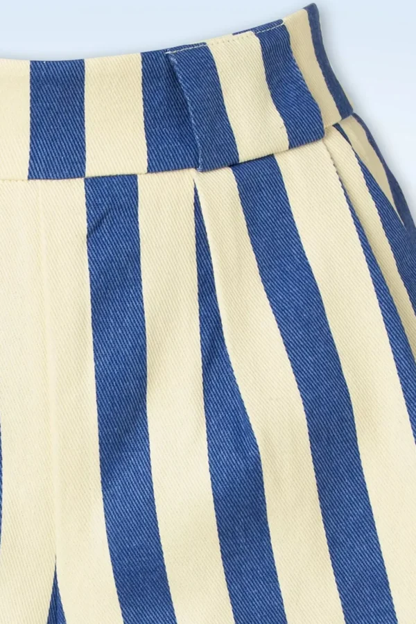 Discount Louche Hilton Deck Gestreepte Shorts In Wit En Blauw