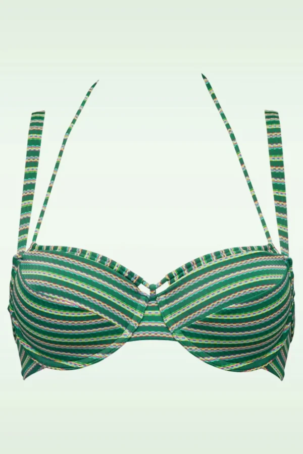 Hot Marlies Dekkers Holi Vintage Balconette Bikini Top In Botanisch Groen