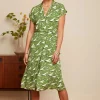 Best Sale King Louie Irene Bateau Midi Jurk In Woodbine Groen