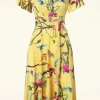 Outlet Vintage Chic for Topvintage Irene Birds Swing Jurk In Geel