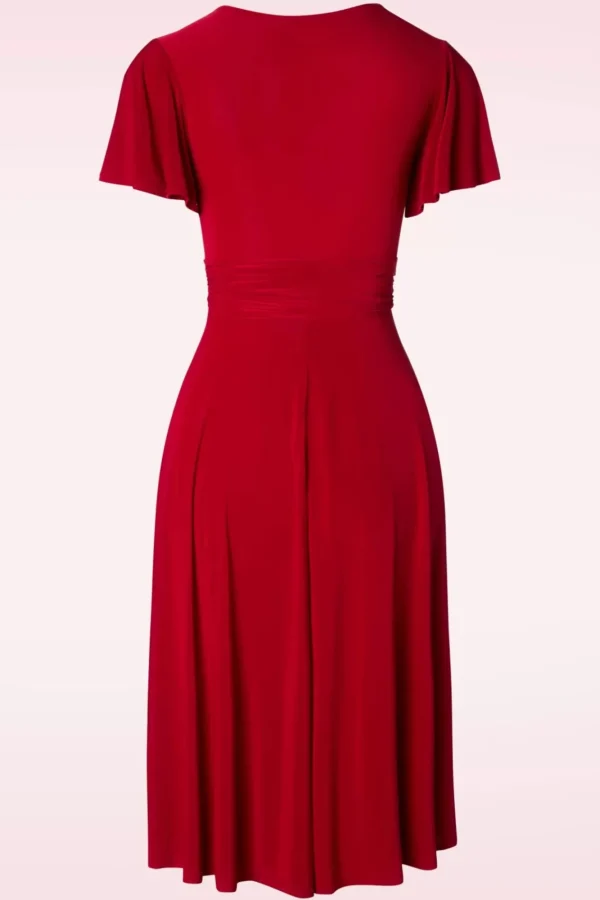 Cheap Vintage Chic for Topvintage Irene Gekruiste Swingjurk In Rood