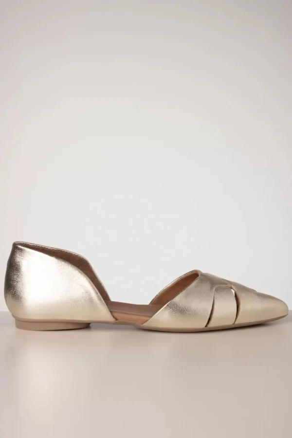 Hot Miz Mooz Jade Ballerina In Goud Metallic