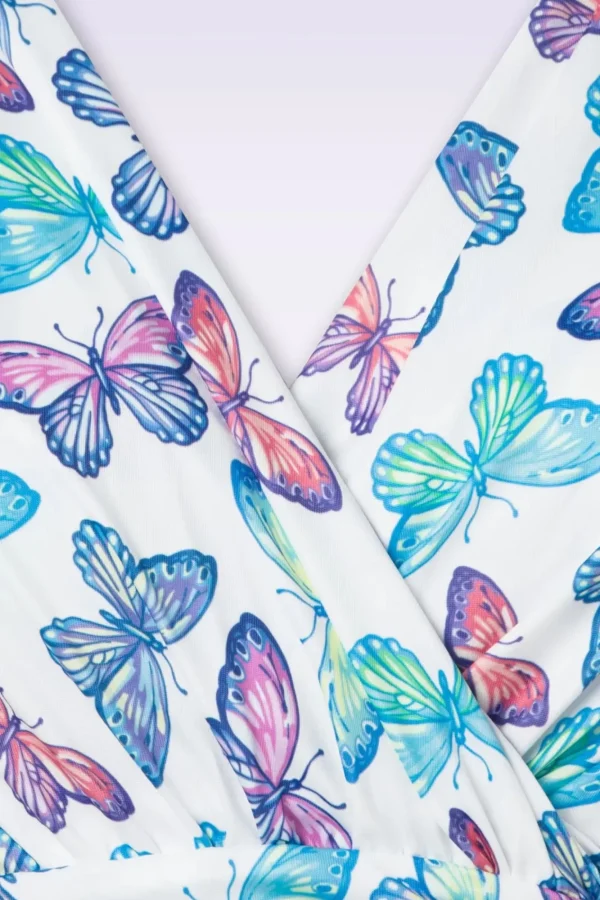 Discount Vintage Chic for Topvintage Jane Butterfly Swing Jurk In Wit