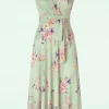 Best Vintage Chic for Topvintage Jane Floral Swing Jurk In Licht Groen