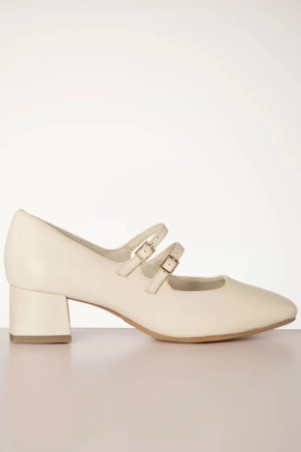 Shop Tamaris Janey Pumps Van Leder In Creme