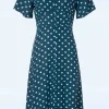 Discount Md'M Jeanette Polka Dot Jurk In Marineblauw