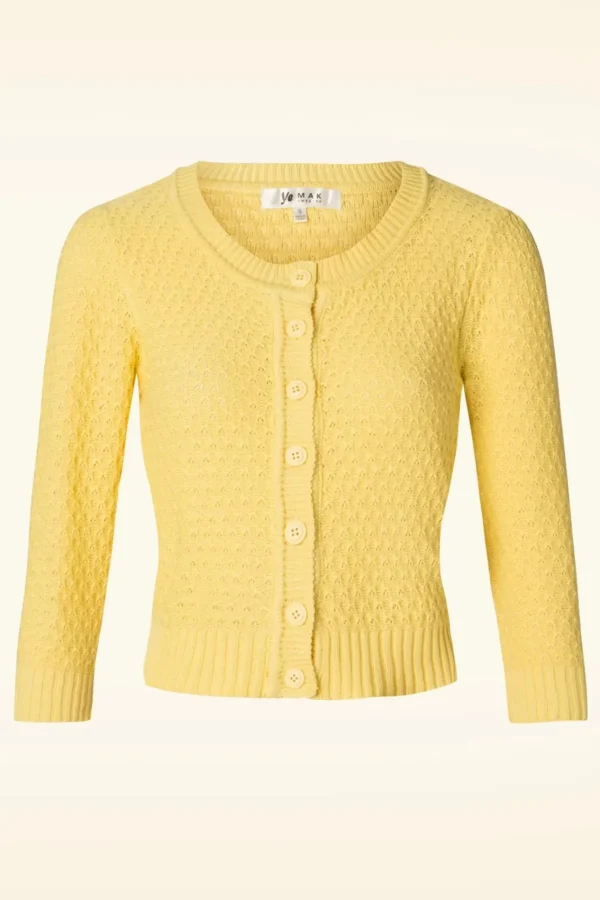 Shop Mak Sweater Jennie Vest In Babygeel