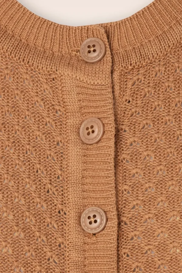 Sale Mak Sweater Jennie Vest In Camel