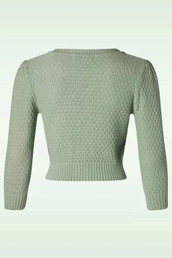 Cheap Mak Sweater Jennie Vest In Duck Egg Groen