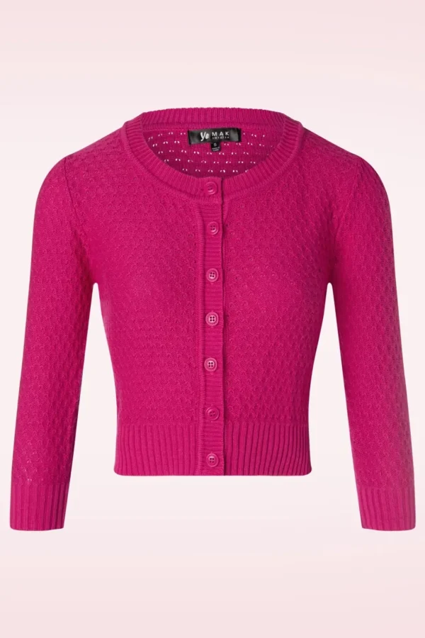 Clearance Mak Sweater Jennie Vest In Magenta