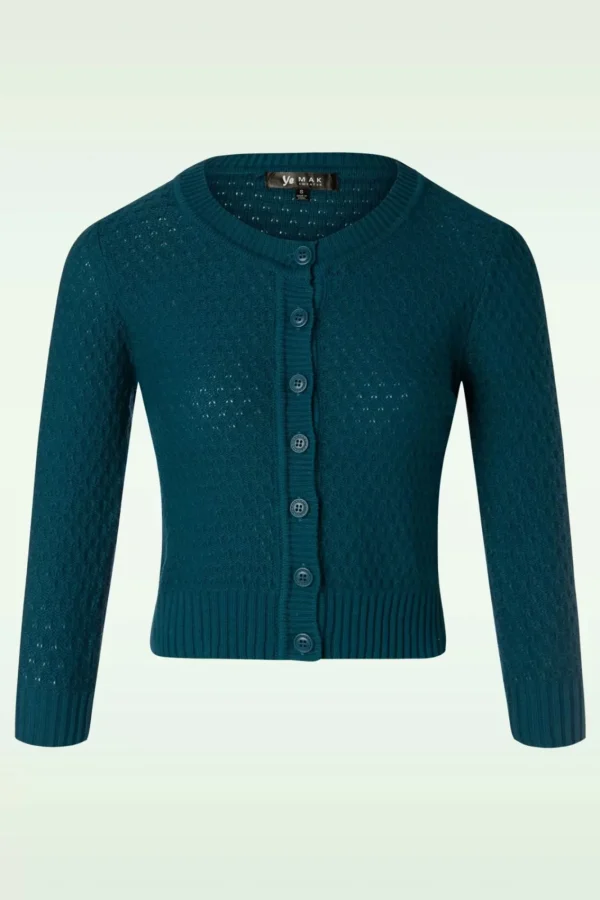 Store Mak Sweater Jennie Vest In Petrol Blauw