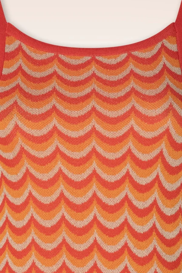 Sale WNT Collection Jessie Waves Midi Jurk In Oranje