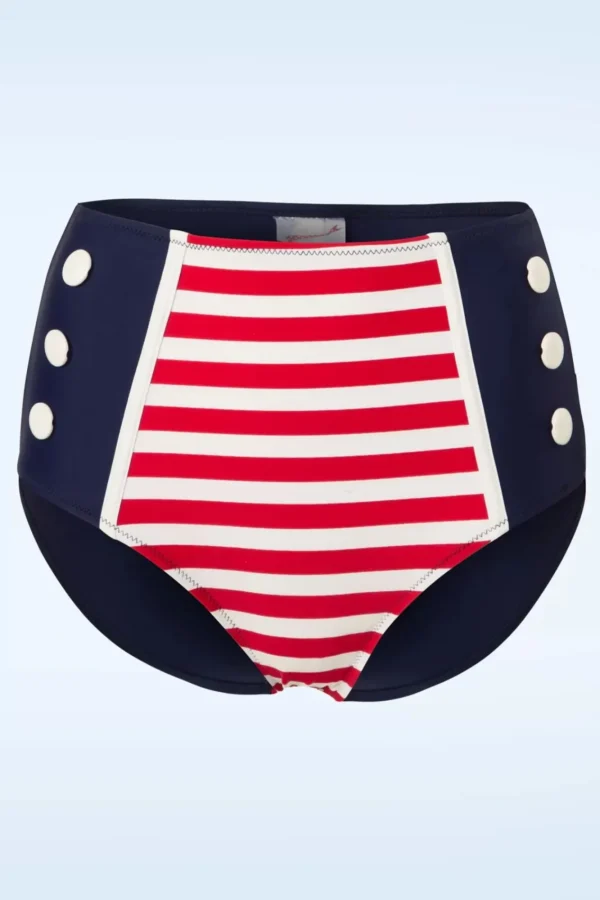 Discount Belsira Joelle Stripes Bikinibroekje In Marineblauw En Rood