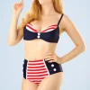 Best Sale Belsira Joelle Stripes Bikinitop In Marineblauw En Rood