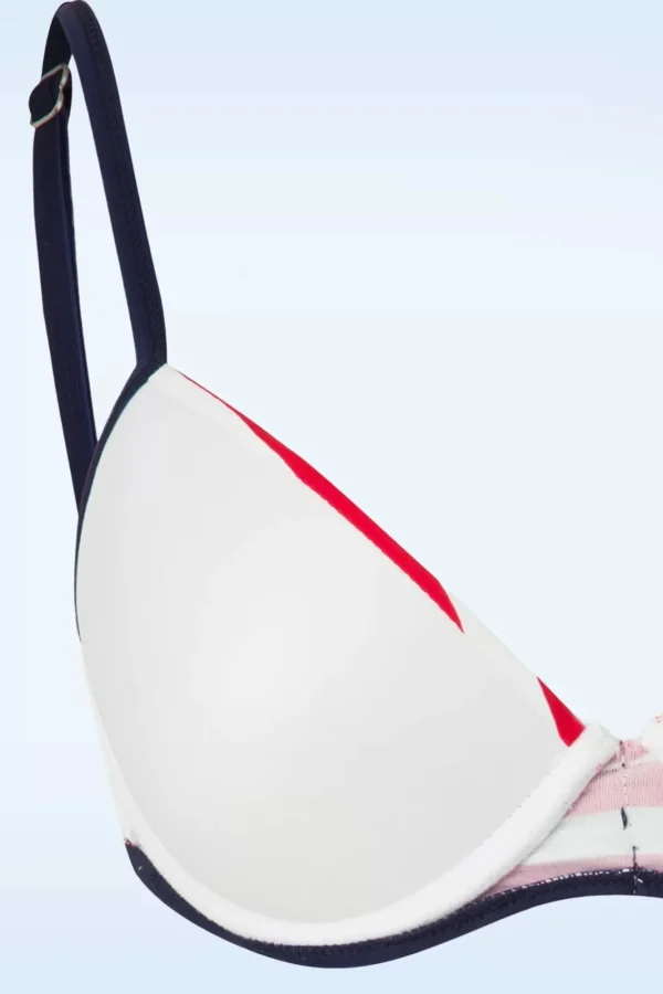 Best Sale Belsira Joelle Stripes Bikinitop In Marineblauw En Rood