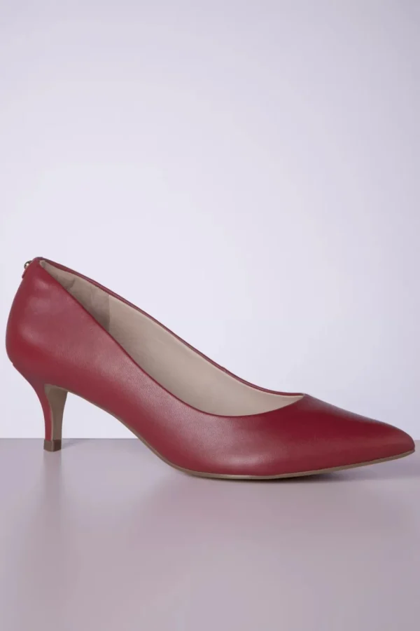 Outlet Parodi Shoes Josephine Pumps Van Leder In Rood