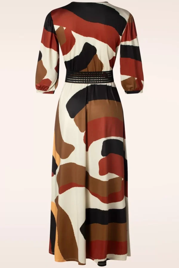 Fashion K-Design Josie Crossover Maxi Jurk In Multi