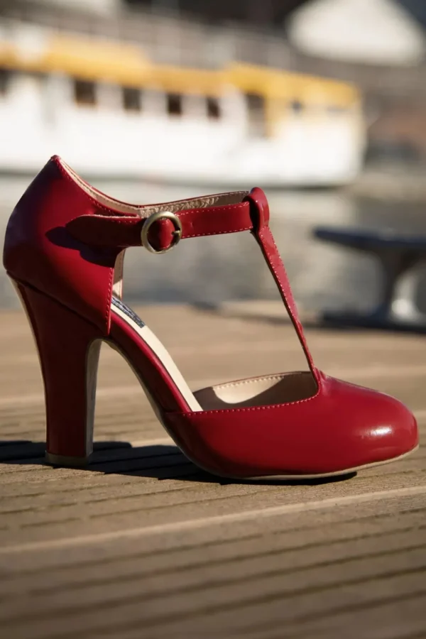 Online Lola Ramona u2665 Topvintage June Effortlessly Elegant Lakpumps In Vurig Rood