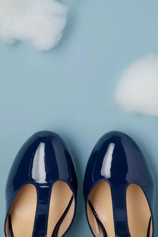 Cheap Lola Ramona u2665 Topvintage June Love Letter Lak Pumps In Navy