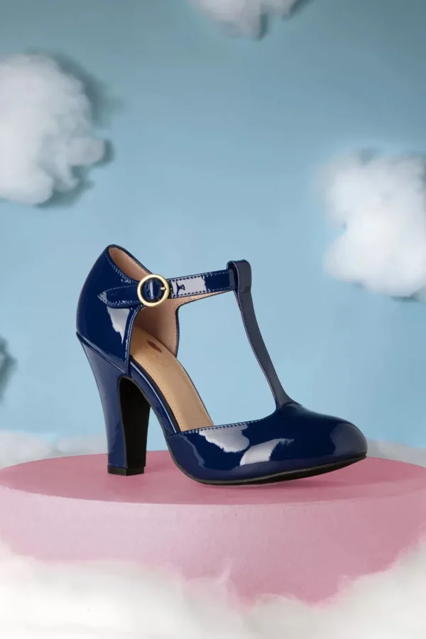 Cheap Lola Ramona u2665 Topvintage June Love Letter Lak Pumps In Navy