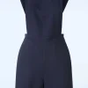 Sale Banned Retro June Playsuit In Marineblauw